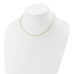 Sterling Silver Gold-plated 1.2mm Round Box 1in+1in Adj. Chain