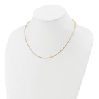 Sterling Silver Gold-plated 1.2mm Round Box 1in+1in Adj. Chain