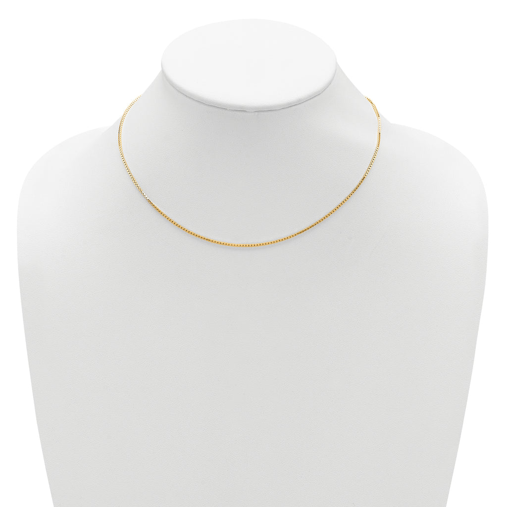 SS Gold-plated 1.2mm Box 1in+1in Adjustable Chain