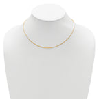 SS Gold-plated 1.2mm Box 1in+1in Adjustable Chain