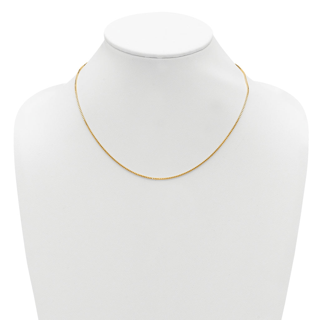 SS Gold-plated 1.2mm Box 1in+1in Adjustable Chain