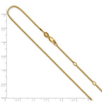 SS Gold-plated 1.2mm Box 1in+1in Adjustable Chain