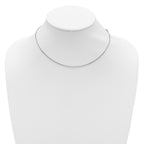 SS Rh-plated 1.5mm Box 1in+1in Adjustable Chain