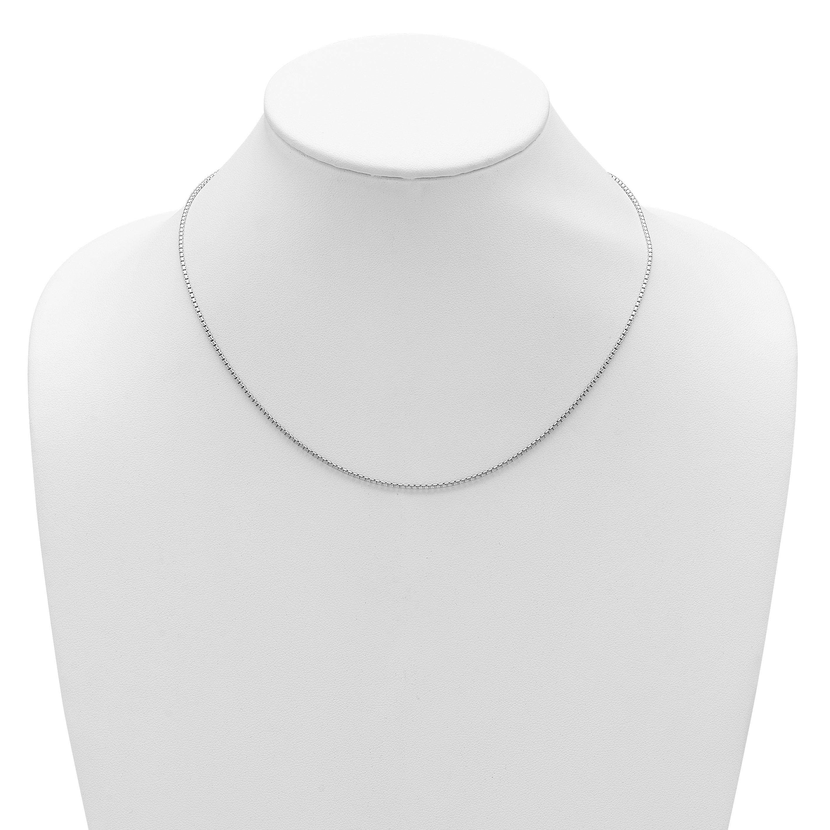 Sterling Silver Rh-plated 1.2mm Diamond-cut 1in+1in Adjustable Cha