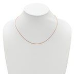 Sterling Silver Rose Gold-plt 1.2mm D/C Rope 1in+1in Adjustable Ch