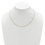 Sterling Silver Gold-plated 1.4mm D/C Rope 1in+1in Adjustable Chai