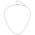 Sterling Silver RH-plated Adjustable 1.1mm Snake Chain