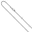 Sterling Silver RH-plt 1.2mm D/C Popcorn 1in+1in Adjustable Chain