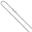 SS Rh-plat 1.4mm Round Snake 1in+1in Adjustable Chain