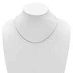 SS Rh-plat 1.6mm Round Snake 1in+1in Adjustable Chain