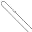 SS Rh-plat 1.6mm Round Snake 1in+1in Adjustable Chain