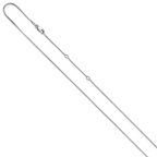 SS RH-plated 1mm D/C Square Snake 1in+1in Adjustable Chain