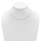 SS RH-plated 1mm D/C Square Snake 1in+1in Adjustable Chain
