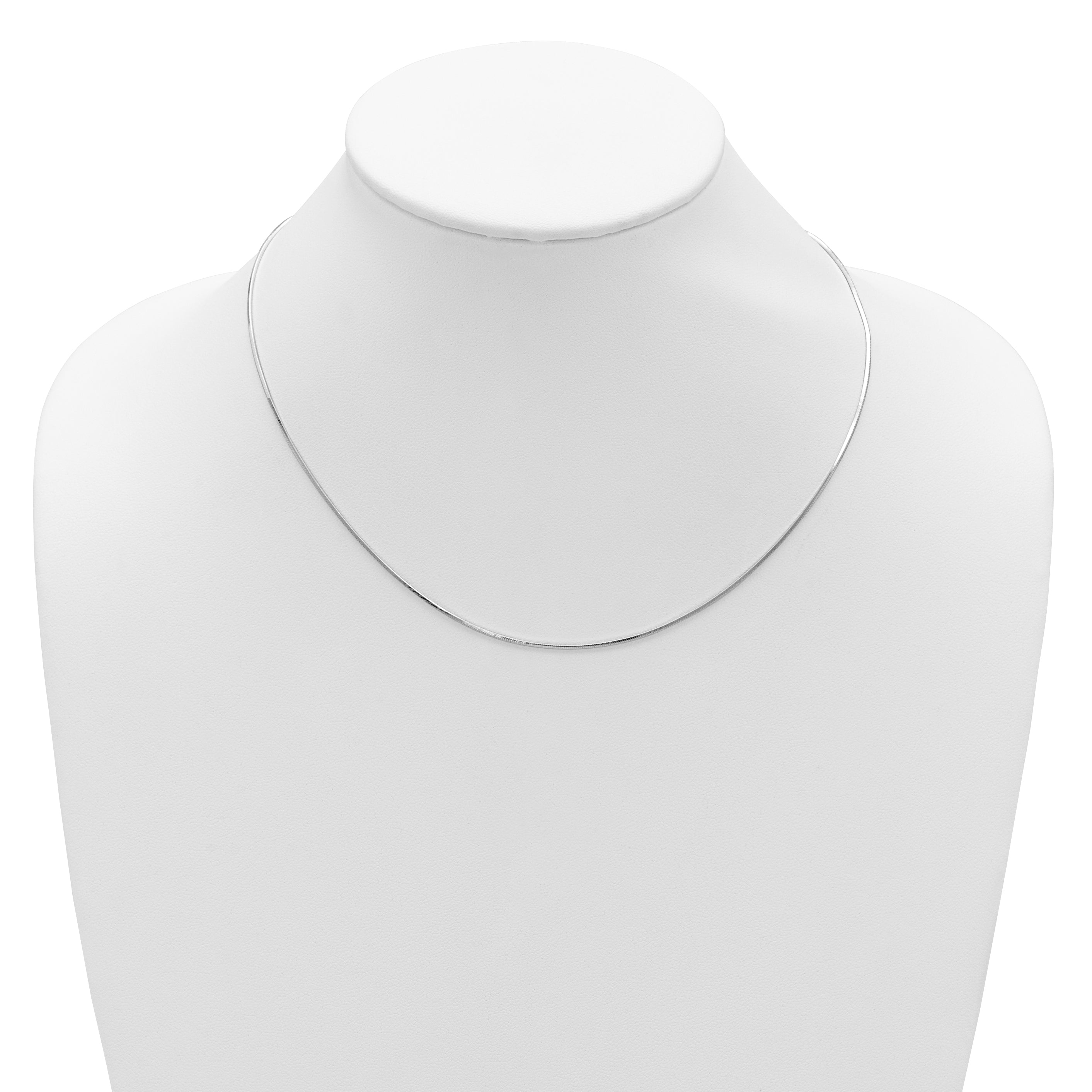 SS RH-plated 1mm D/C Square Snake 1in+1in Adjustable Chain