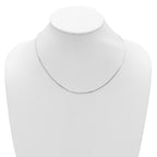 SS RH-plated 1mm D/C Square Snake 1in+1in Adjustable Chain