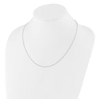 Sterling Silver RH-plated Adjustable 1.4mm Cable Chain