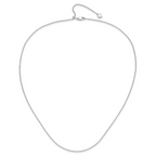 Sterling Silver RH-plated Adjustable 1.4mm Cable Chain
