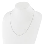 Sterling Silver RH-plated Adjustable 1.4mm Cable Chain