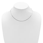 SS RH-plated 1.2mm D/C Square Snake 1in+1in Adjustable Chain
