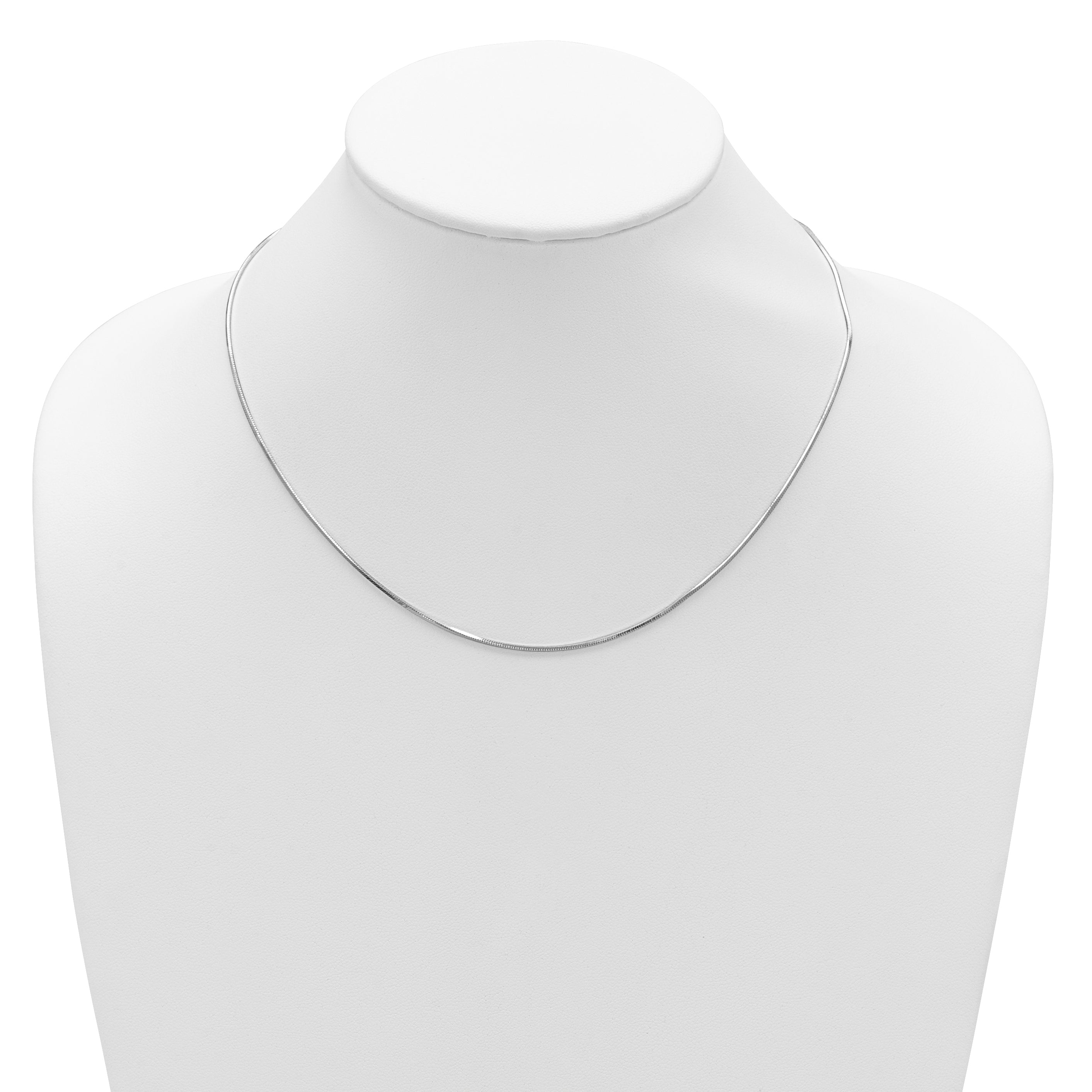 SS RH-plated 1.2mm D/C Square Snake 1in+1in Adjustable Chain