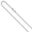 SS Rh-plate Polish/Dia-cut 1.8mm Cable 1in+1in Adjustable Chain