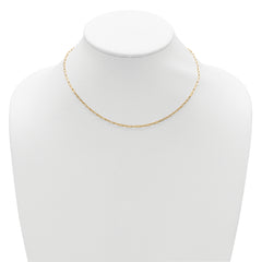 Sterling Silver Gold-plt 2.3mm Paperclip 1in+1in Adjustable Chain