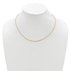 Sterling Silver Gold-plt 2.3mm Paperclip 1in+1in Adjustable Chain