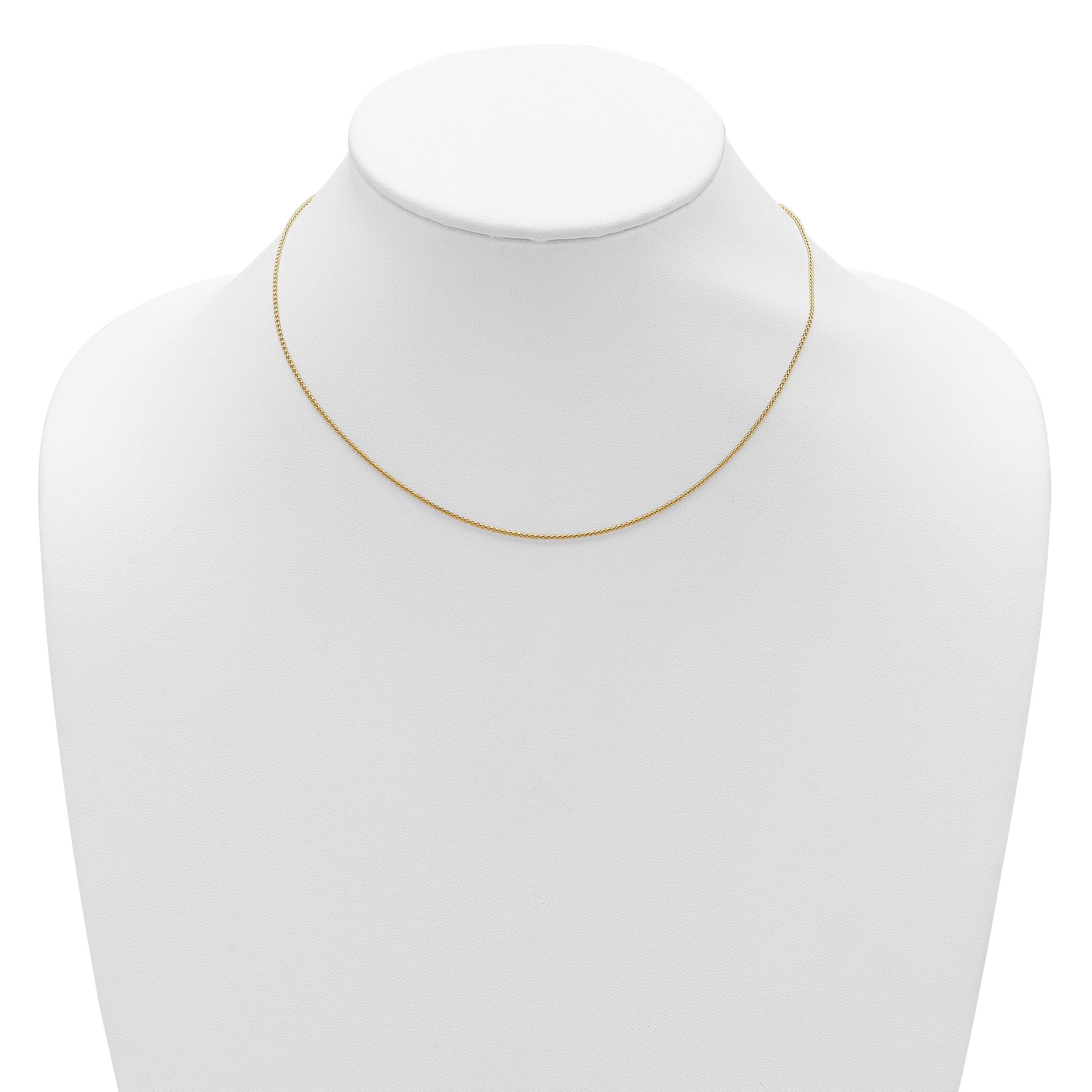 Sterling Silver Gold-plated 1mm Spiga 1in+1in Adjustable Chain
