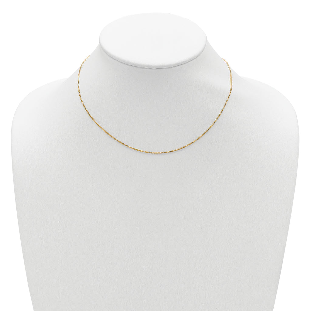 Sterling Silver Gold-plated 1mm Spiga 1in+1in Adjustable Chain