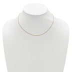 Sterling Silver Gold-plated 1mm Spiga 1in+1in Adjustable Chain