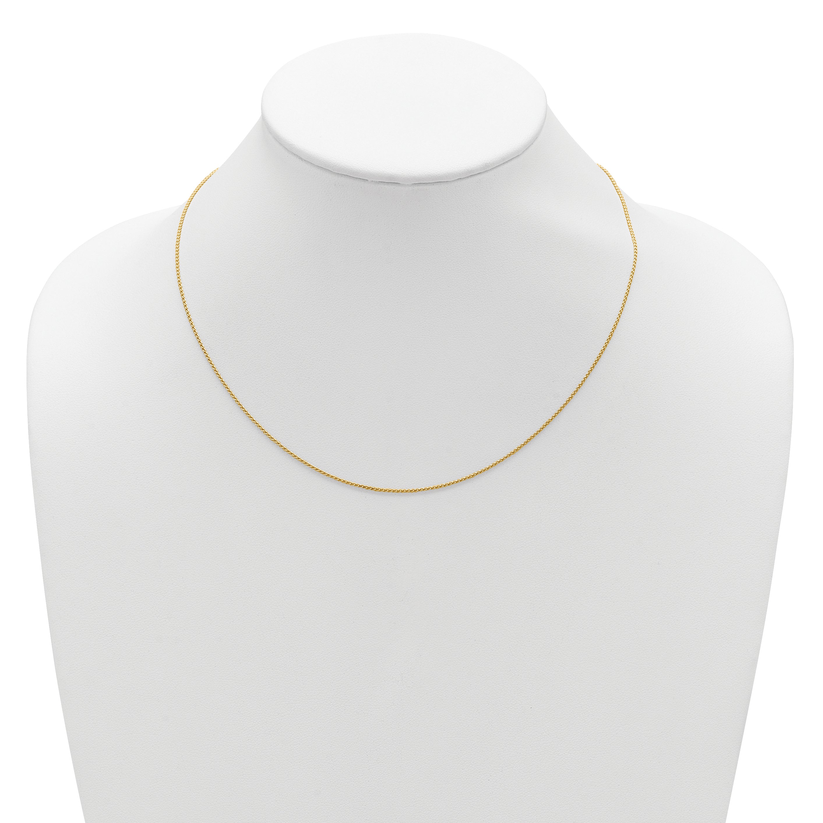 Sterling Silver Gold-plated 1mm Spiga 1in+1in Adjustable Chain
