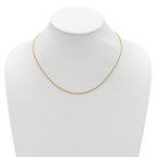 Sterling Silver Gold-plated 1.5mm Spiga 1in+1in Adjustable Chain