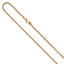 Sterling Silver Gold-plated 1.5mm Spiga 1in+1in Adjustable Chain