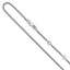 Sterling Silver Rh-plated 1.9mm Spiga 1in+1in Adjustable Chain