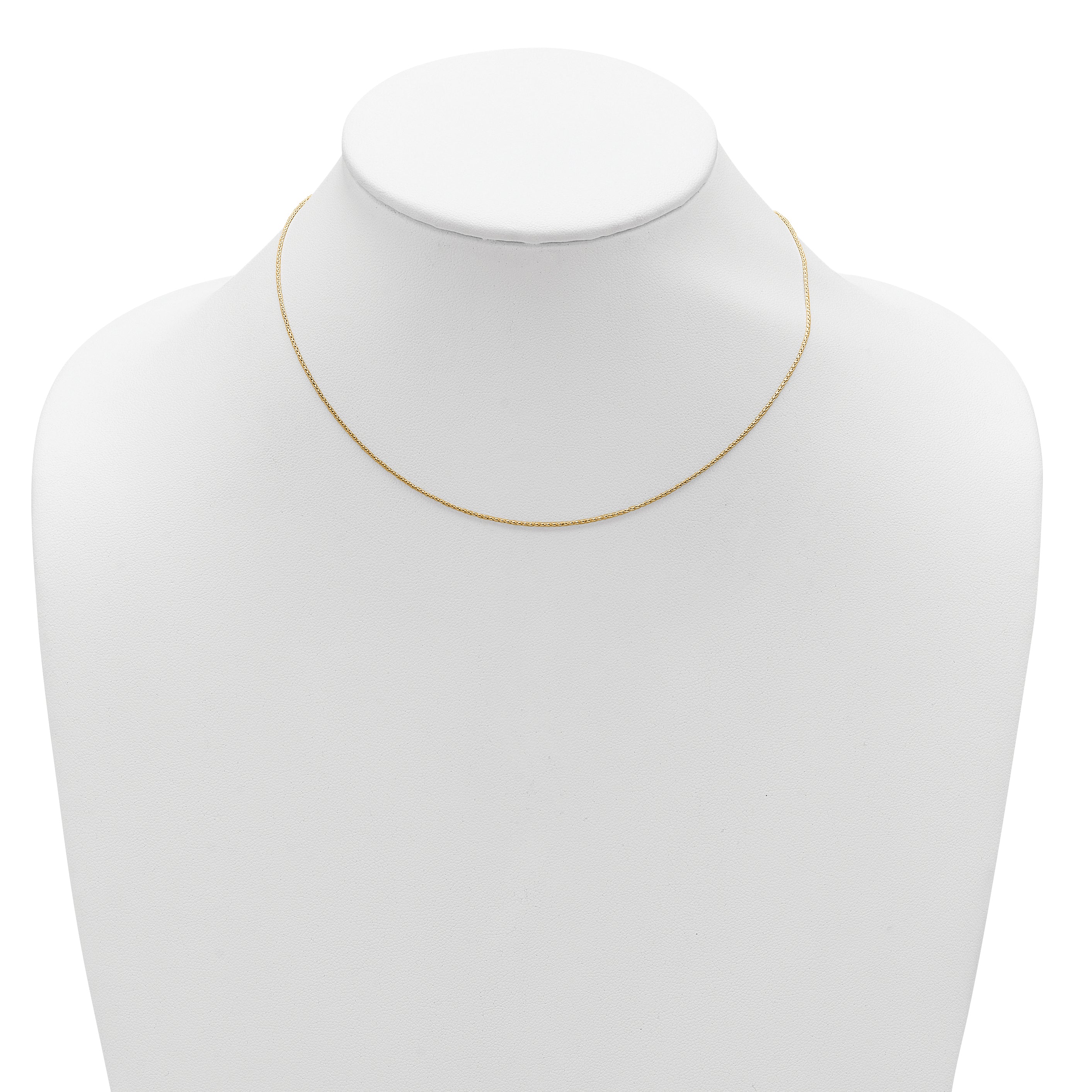 Sterling Silver Gold-plated .85mm D/C Spiga 1in+1in Adjustable Cha