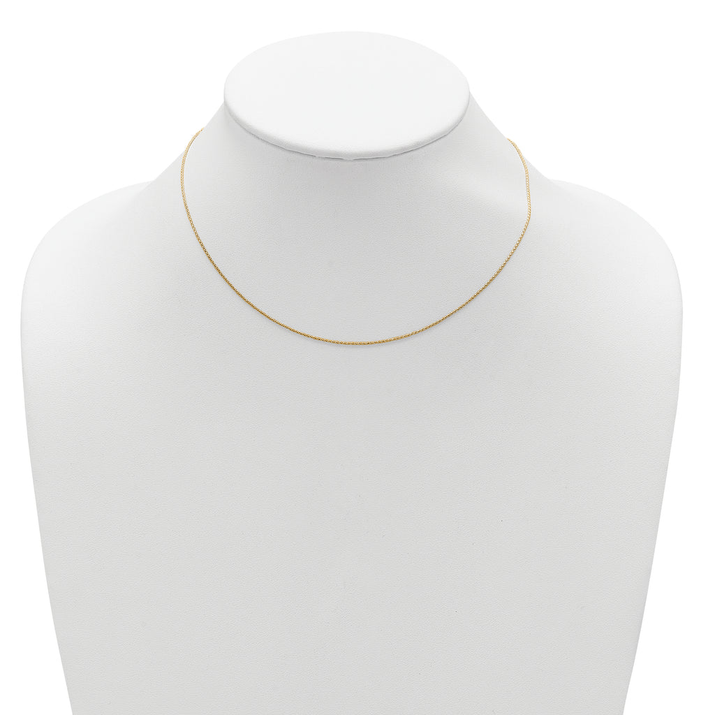 Sterling Silver Gold-plated .85mm D/C Spiga 1in+1in Adjustable Cha