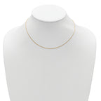 Sterling Silver Gold-plated .85mm D/C Spiga 1in+1in Adjustable Cha