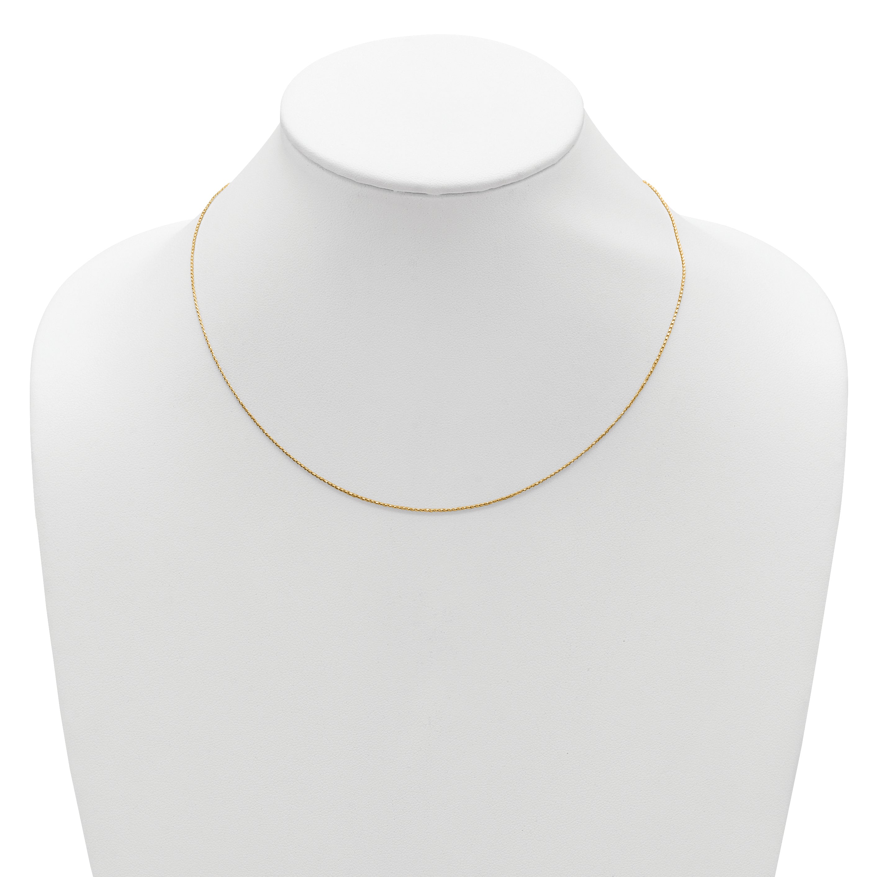 Sterling Silver Gold-plated .85mm D/C Spiga 1in+1in Adjustable Cha