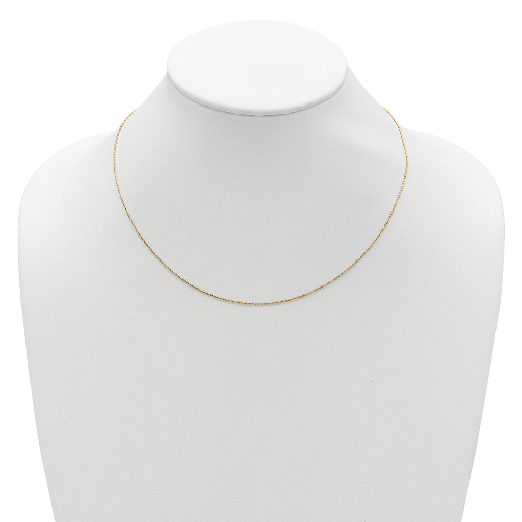 Sterling Silver Gold-plated .85mm D/C Spiga 1in+1in Adjustable Cha