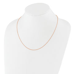Sterling Silver Rose Gold-plated Adjustable 1.4mm Cable Chain