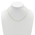 Sterling Silver Gold-plated 1mm D/C Spiga 1in+1in Adjustable Chain