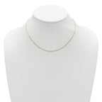 Sterling Silver Gold-plated 1.2mm D/C Spiga 1in+1in Adjustable Cha