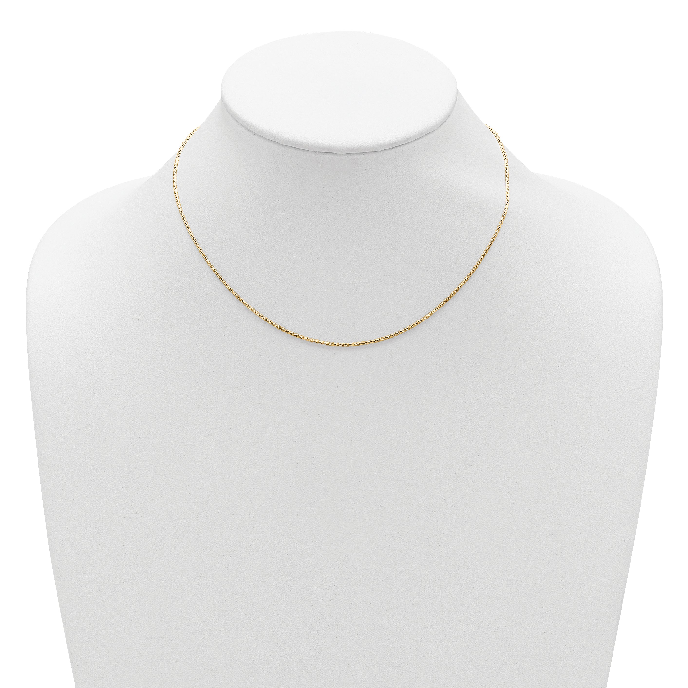 Sterling Silver Gold-plated 1.2mm D/C Spiga 1in+1in Adjustable Cha