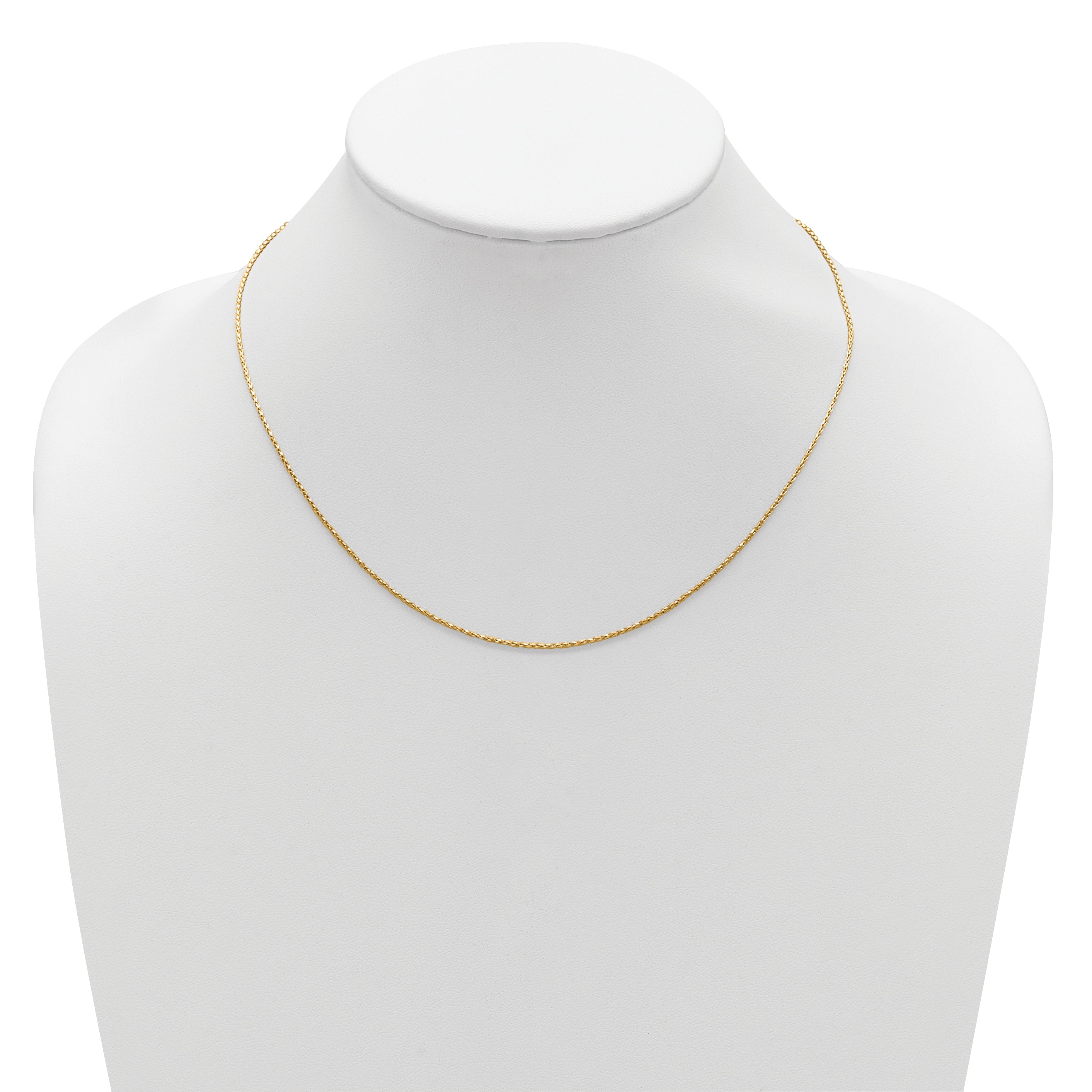 Sterling Silver Gold-plated 1.2mm D/C Spiga 1in+1in Adjustable Cha