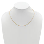 Sterling Silver Gold-plated 1.2mm D/C Spiga 1in+1in Adjustable Cha