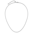 Sterling Silver RH-plated Adjustable 1.5mm Box Chain