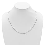 Sterling Silver RH-plated Adjustable 1.5mm Box Chain