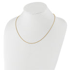 Sterling Silver Gold-plated Adjustable 1.4mm D/C Rope Chain