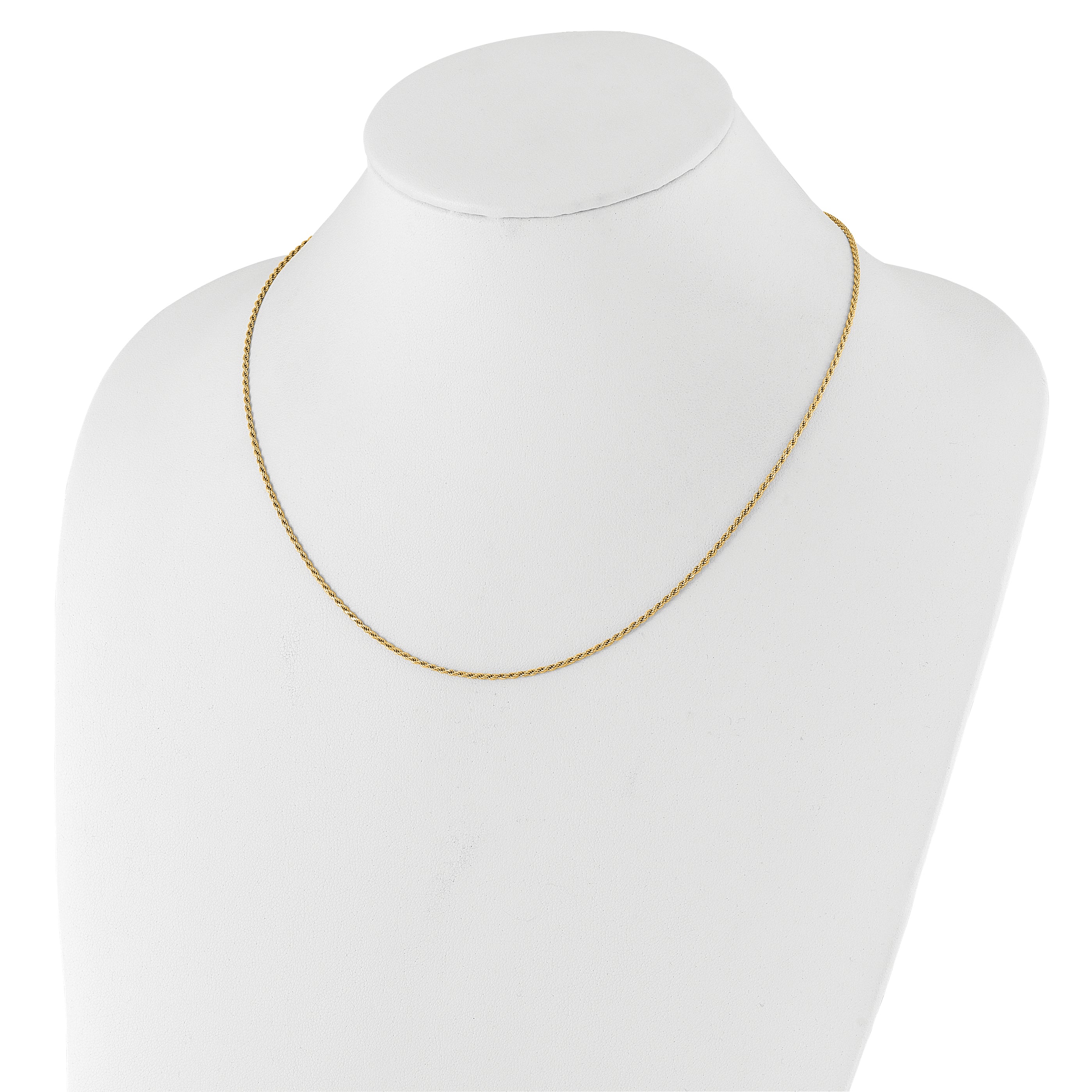 Sterling Silver Gold-plated Adjustable 1.4mm D/C Rope Chain