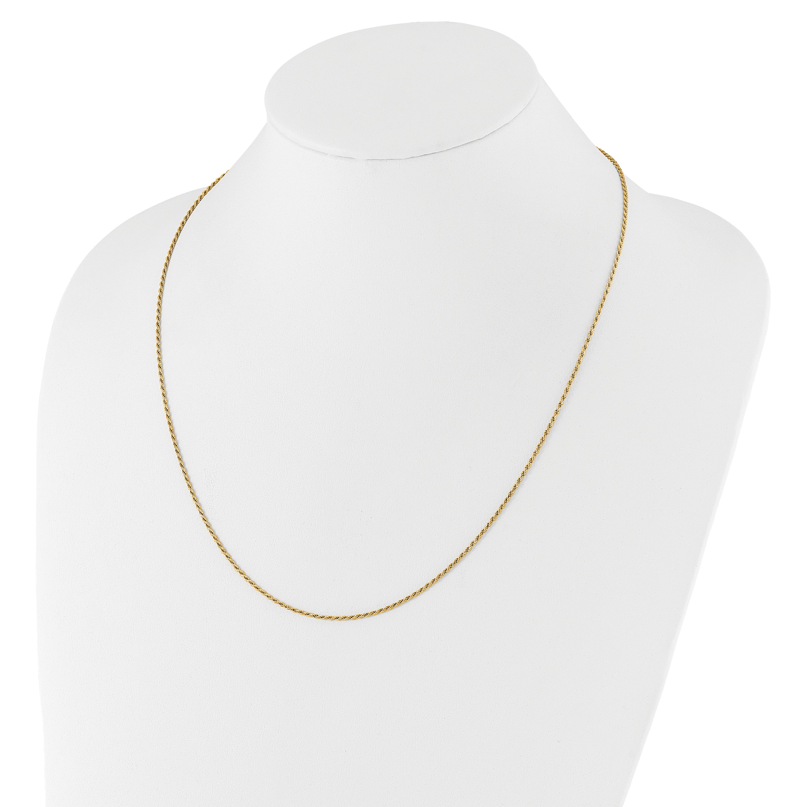 Sterling Silver Gold-plated Adjustable 1.4mm D/C Rope Chain